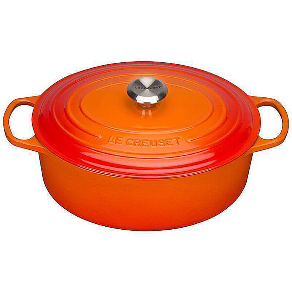 Le Creuset Br&auml;ter oval Signature 27cm ofenrot