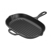 Le Creuset GRILLPFANNE OVAL SIGNATURE SCHWARZ 32cm