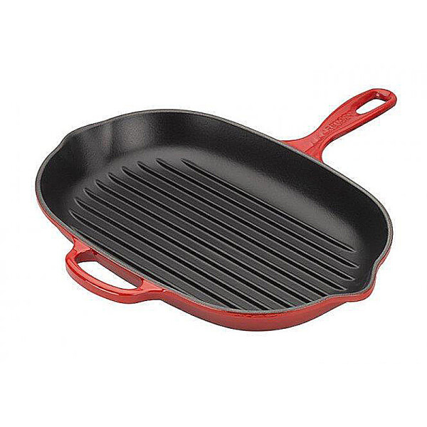 Le Creuset GRILLPFANNE OVAL SIGNATURE KIRSCHROT 32cm