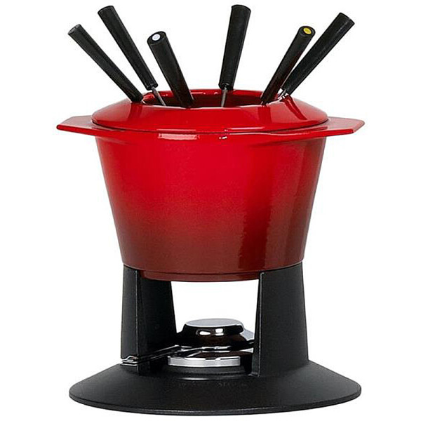 Le Creuset Fondue Set Gourmand, Farbe: Kirschrot