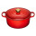 Le Creuset BR&Auml;TER RUND Signature 28cm Kirschrot goldener Deckelknauf