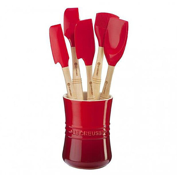 Le Creuset Kochkellen Set Premium 6-teilig, Farbe: Kirschrot