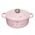 Le Creuset Br&auml;ter rund Signature 20 cm, 
Chiffon Pink mit Sakura-Dekor