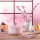Le Creuset Br&auml;ter rund Signature 20 cm, 
Chiffon Pink mit Sakura-Dekor