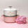 Le Creuset Br&auml;ter rund Signature 20 cm, 
Chiffon Pink mit Sakura-Dekor