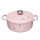 Le Creuset Br&auml;ter rund Signature 20 cm, 
Chiffon Pink mit Sakura-Dekor