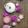 Le Creuset Br&auml;ter rund Signature 20 cm, 
Wei&szlig; mit Sakura-Dekor