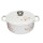Le Creuset Br&auml;ter rund Signature 20 cm, 
Wei&szlig; mit Sakura-Dekor